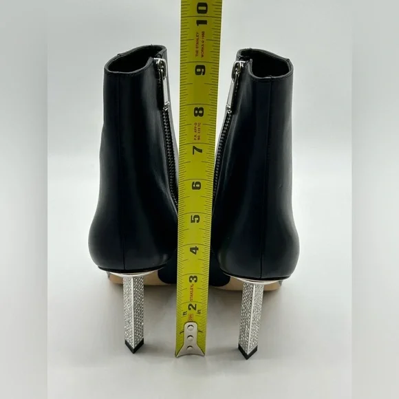 Michael Kors Halle Bootie Leather Black 7M | Crystal Heel | New in Box - Picture 8 of 12